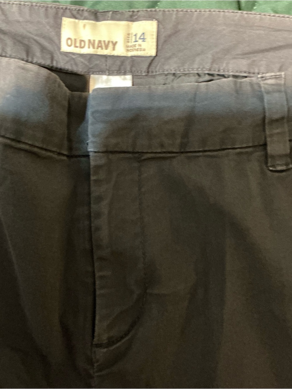 Old Navy Gray Preppy Wide-Leg Chinos - Picture 3 of 5